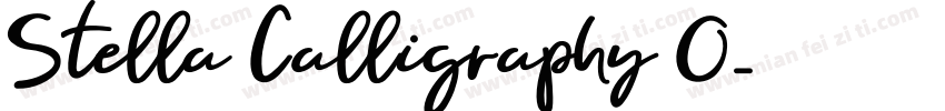 Stella Calligraphy O字体转换